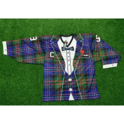 HJZ119 Scottish Tartan Tuxedo Sublimated Custom Hockey Goalie Jerseys -YoungSpeeds Shop 11182