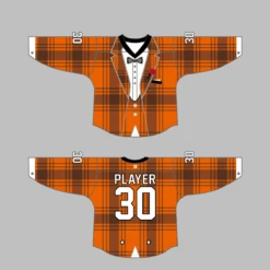 HJZ117 Blue Tuxedo Sublimated Custom Hockey Goalie Jerseys -YoungSpeeds Shop 117 2