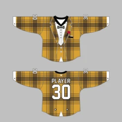 HJZ117 Blue Tuxedo Sublimated Custom Hockey Goalie Jerseys -YoungSpeeds Shop 117 3