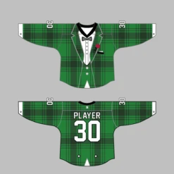 HJZ117 Blue Tuxedo Sublimated Custom Hockey Goalie Jerseys -YoungSpeeds Shop 117 4