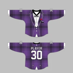 HJZ117 Blue Tuxedo Sublimated Custom Hockey Goalie Jerseys -YoungSpeeds Shop 117 7