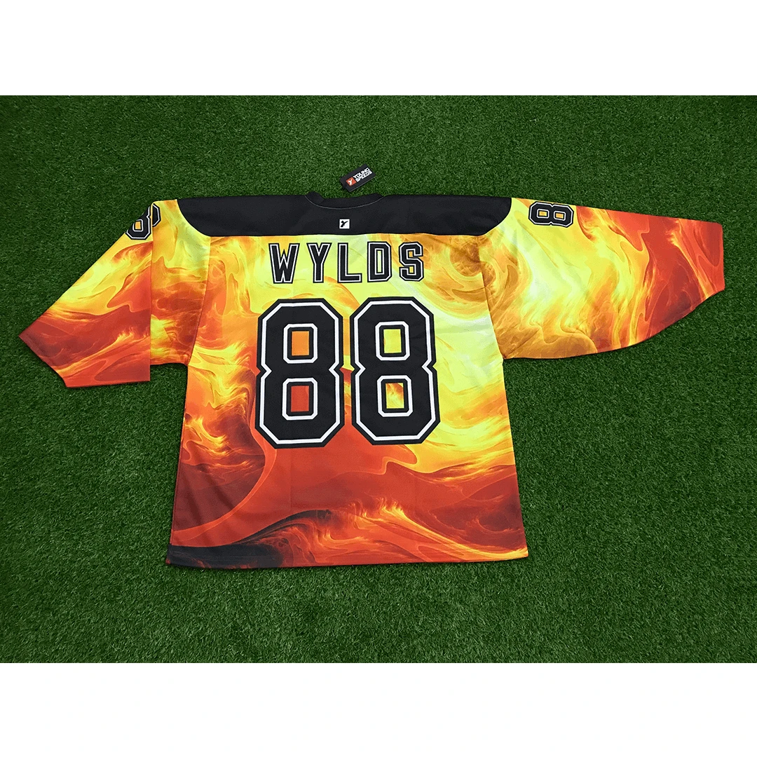 HJC152 Fire Skull Head Custom Sublimated Hockey Jerseys 5 HJC152 Fire Skull Head Custom Sublimated Hockey Jerseys - Image 5