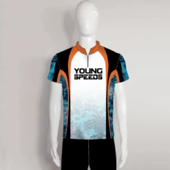 AJZ21 Orange Black White Performance Custom Archery Jerseys