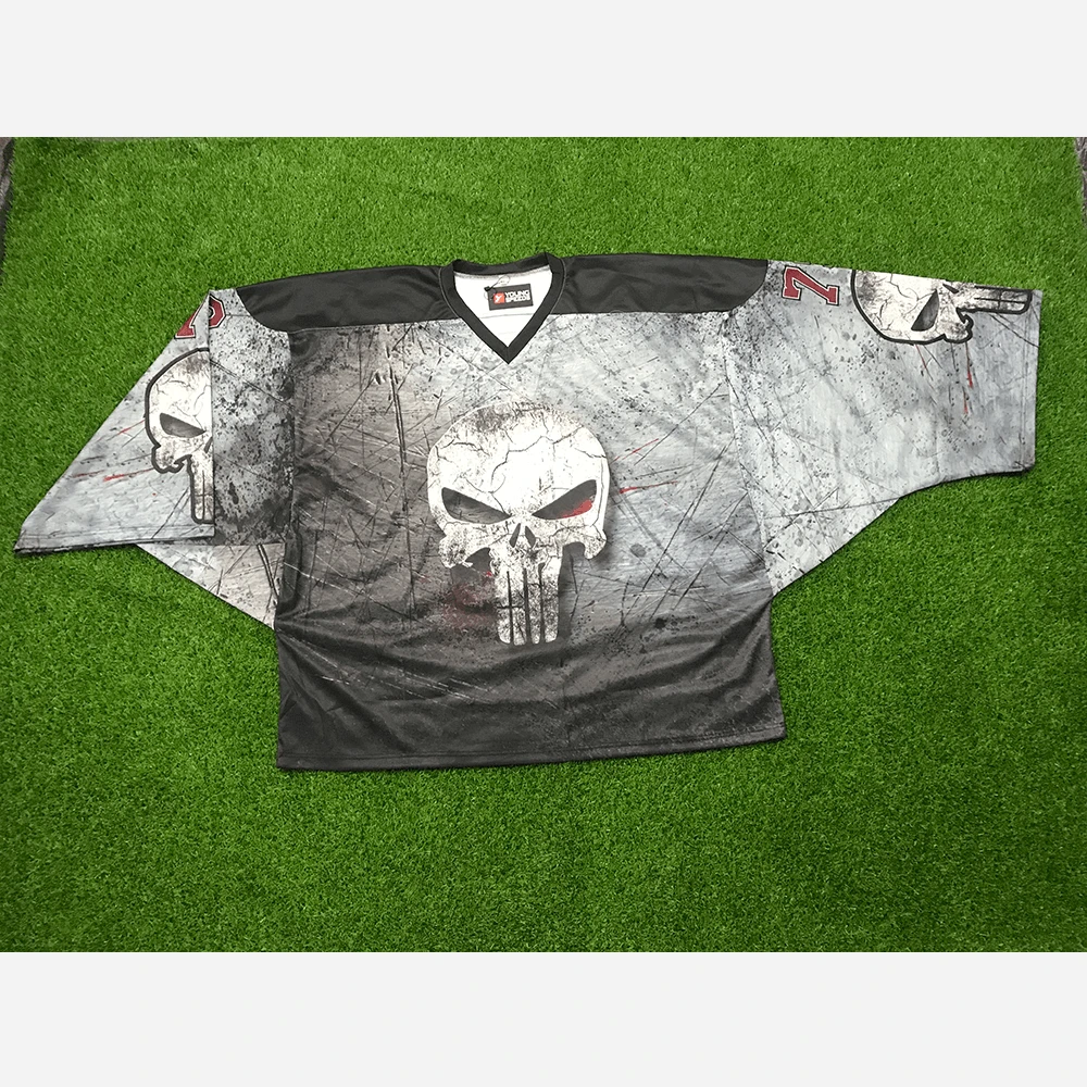 HJC153 Destroyed Punisher Skull Sublimated Custom Hockey Jerseys 4 HJC153 Destroyed Punisher Skull Sublimated Custom Hockey Jerseys - Image 4