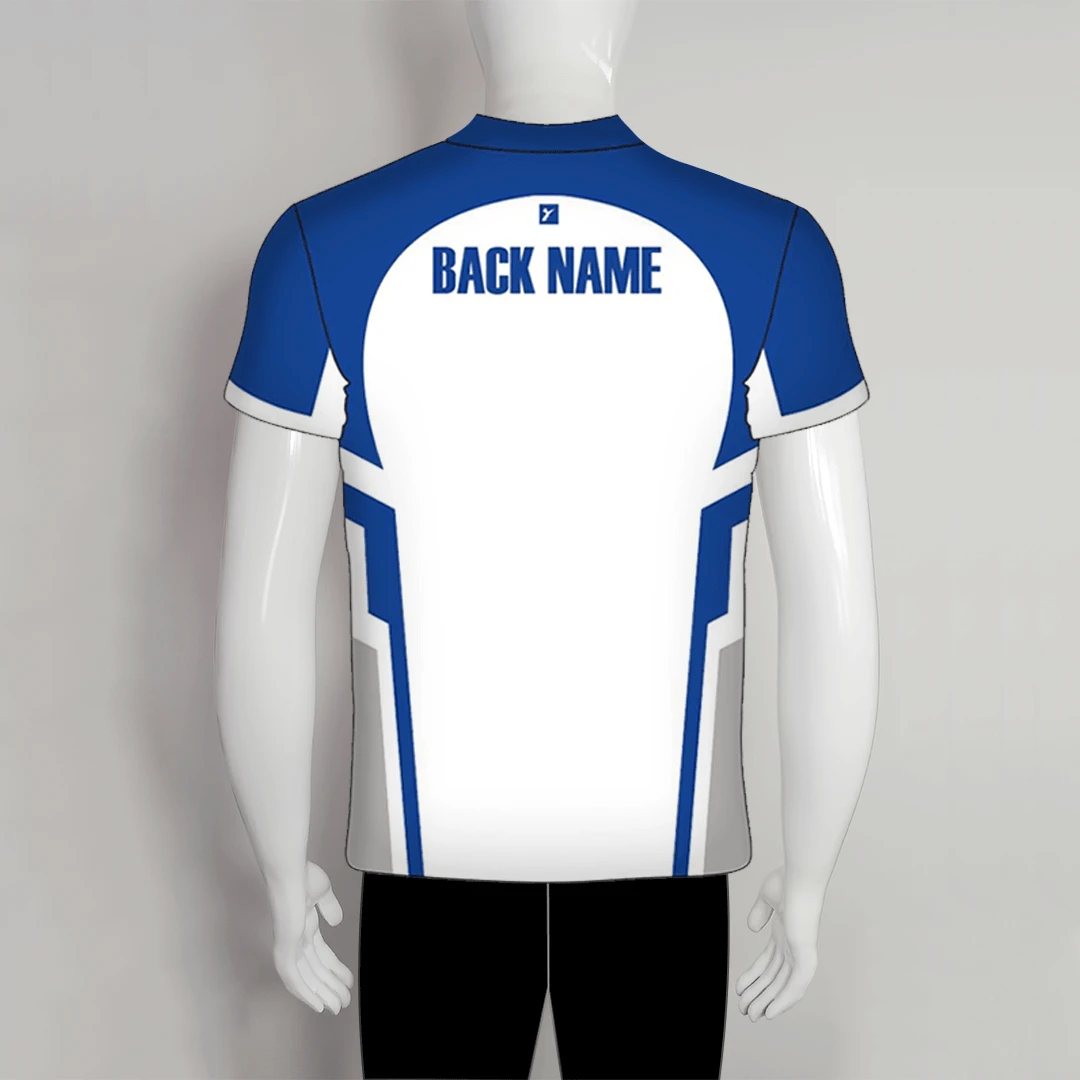AJZ26 Blue White Zip Custom Archery Jerseys 2 AJZ26 Blue White Zip Custom Archery Jerseys - Image 2