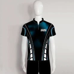 AJZ28 Blue Black Zip Custom Archery Jerseys