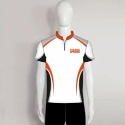 AJZ29 White Orange Zip Custom Archery Jerseys