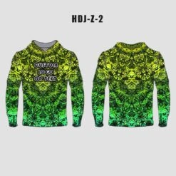 Green Yellow Mandala Abstract Custom EDM Rave Hoodie
