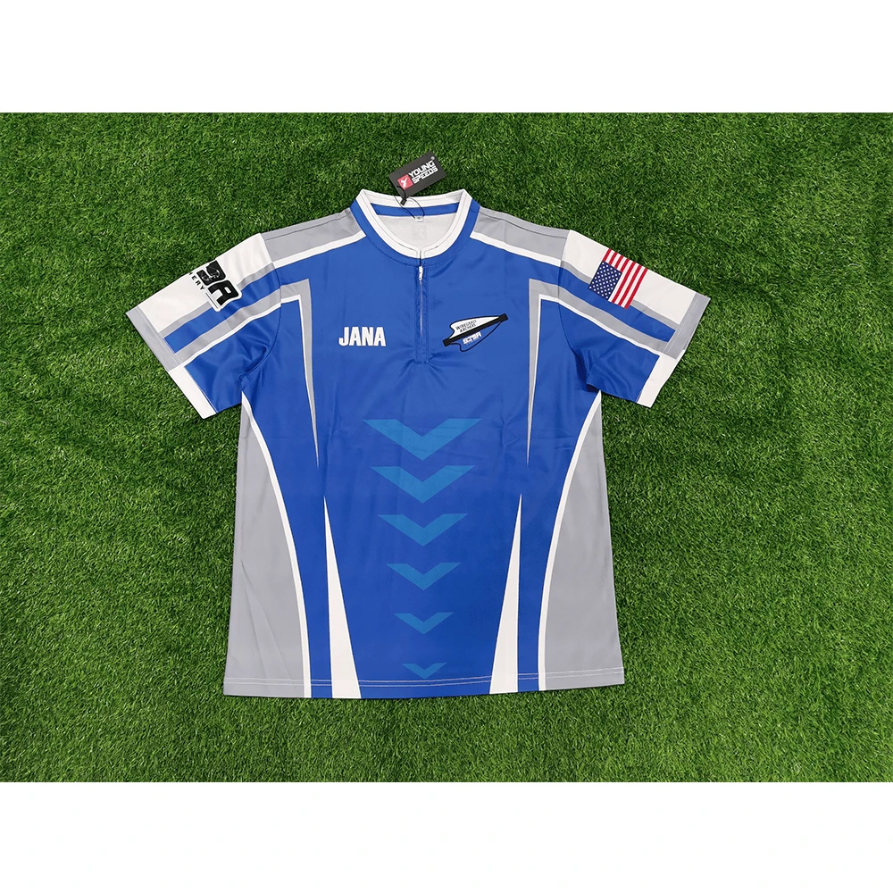 AJZ27 Blue Grey Zip Custom Archery Jerseys 4 AJZ27 Blue Grey Zip Custom Archery Jerseys - Image 4