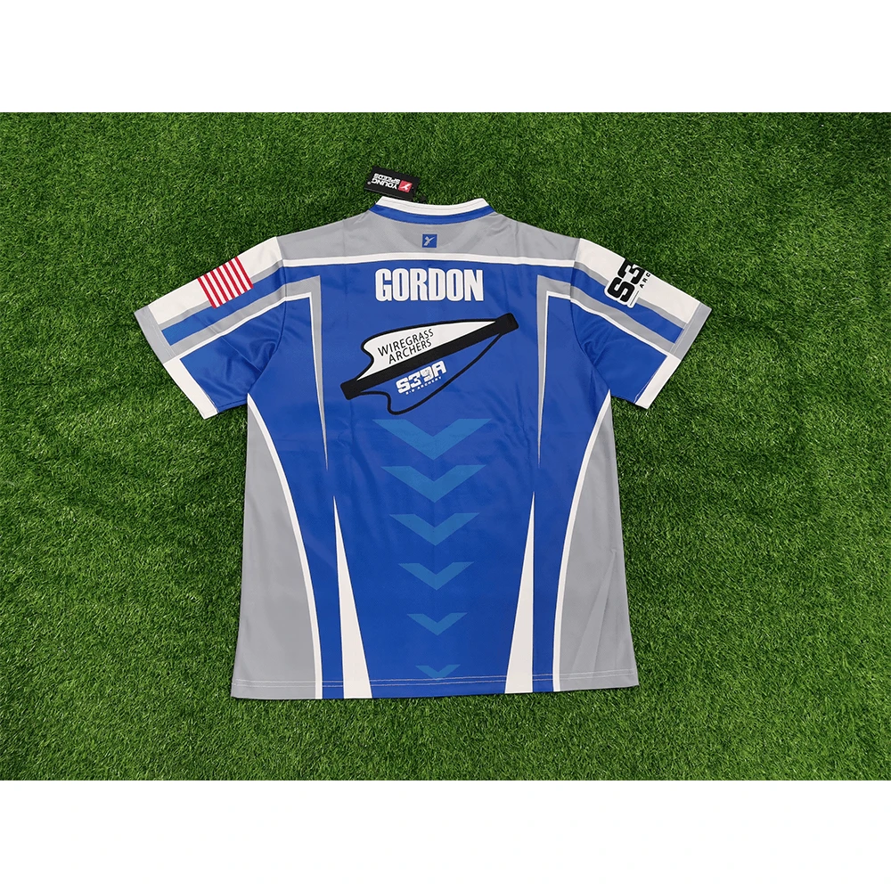 AJZ27 Blue Grey Zip Custom Archery Jerseys 5 AJZ27 Blue Grey Zip Custom Archery Jerseys - Image 5