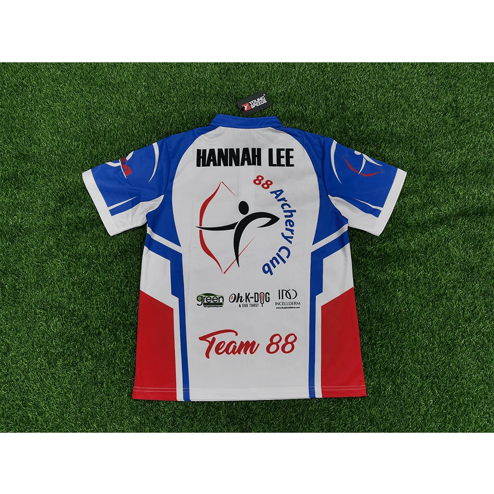 AJZ26 Blue White Zip Custom Archery Jerseys 5 AJZ26 Blue White Zip Custom Archery Jerseys - Image 5