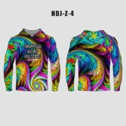 Trippy Swirl Shapes Custom EDM Rave Hoodie