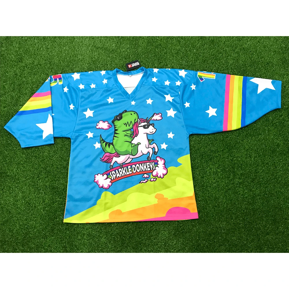 HJZ28 Hilarious Unicorn Custom Sublimated Hockey Jerseys 4 HJZ28 Hilarious Unicorn Custom Sublimated Hockey Jerseys - Image 4