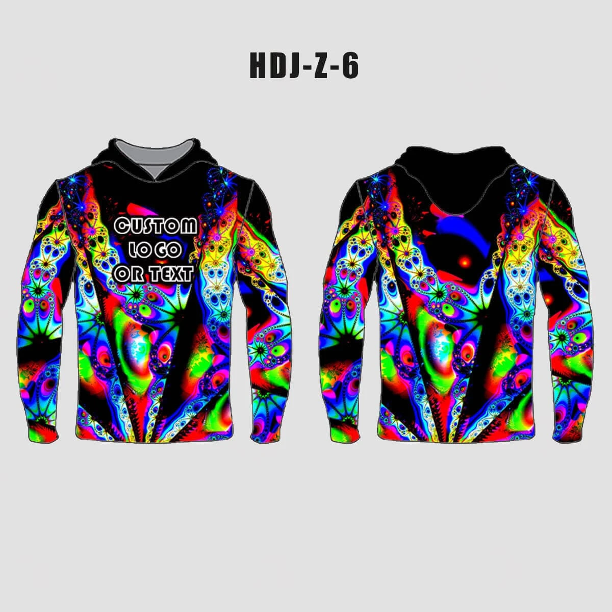 Colorful Trippy Fractal Pattern Custom Rave EDM Hoodie 1 Colorful Trippy Fractal Pattern Custom Rave EDM Hoodie