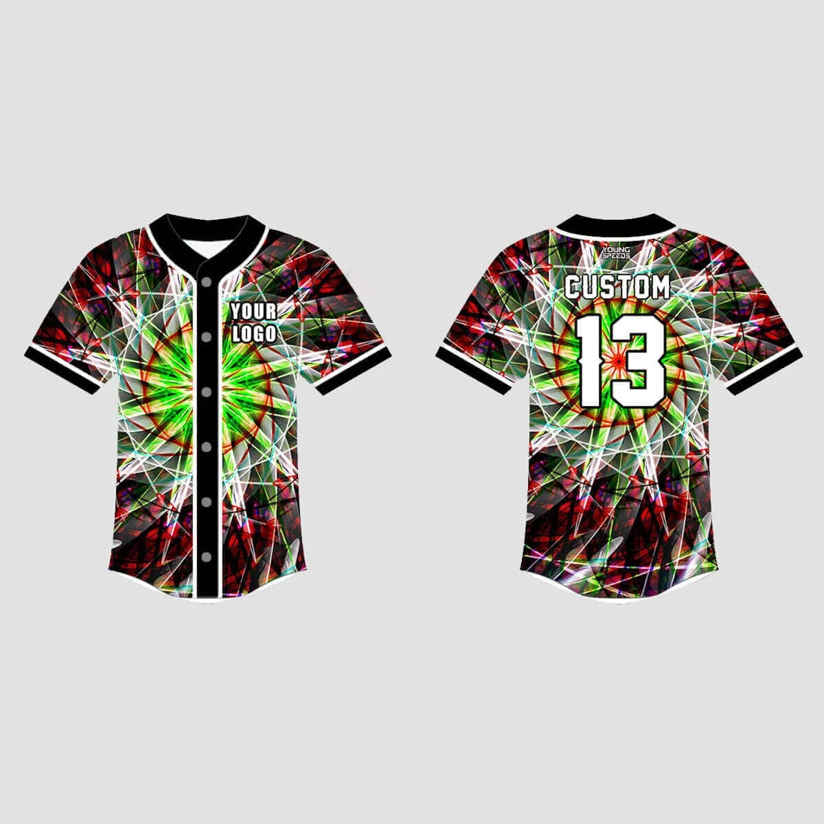 Psychedelic Fluorescent Flower Custom EDM DJ Hockey/Basketball/Baseball Jerseys 3 Psychedelic Fluorescent Flower Custom EDM DJ Hockey/Basketball/Baseball Jerseys - Image 3