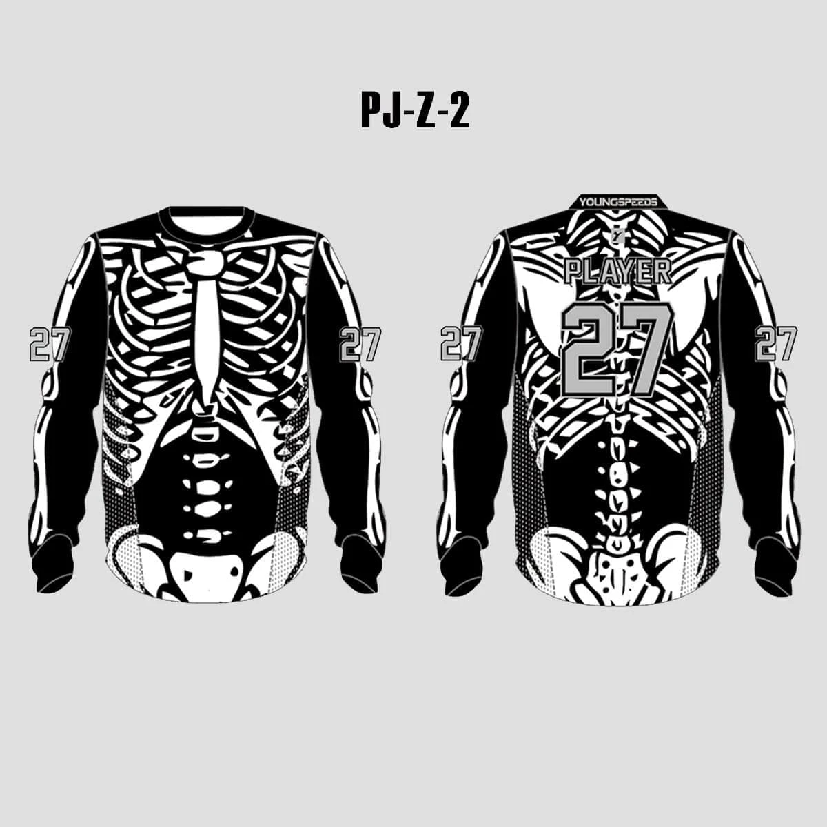 PJZ2 Skeleton Bones Sublimated Custom Paintball Jerseys 3 PJZ2 Skeleton Bones Sublimated Custom Paintball Jerseys - Image 3