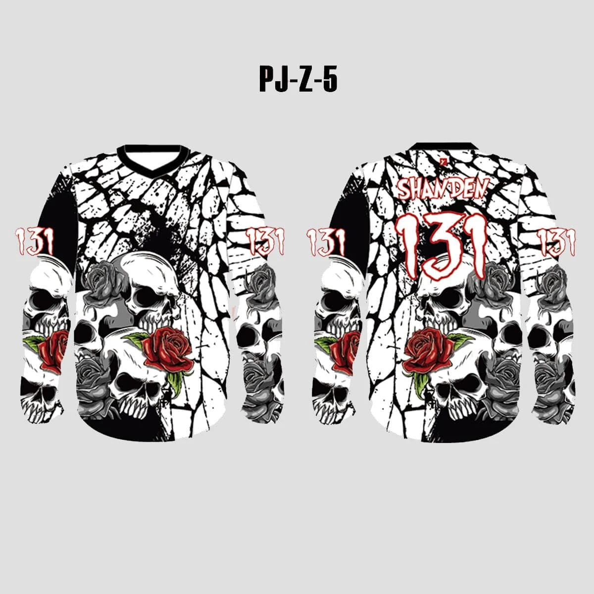 PJZ5 Skull And Rose Sublimated Custom Cool Paintball Jerseys 3 PJZ5 Skull And Rose Sublimated Custom Cool Paintball Jerseys - Image 3
