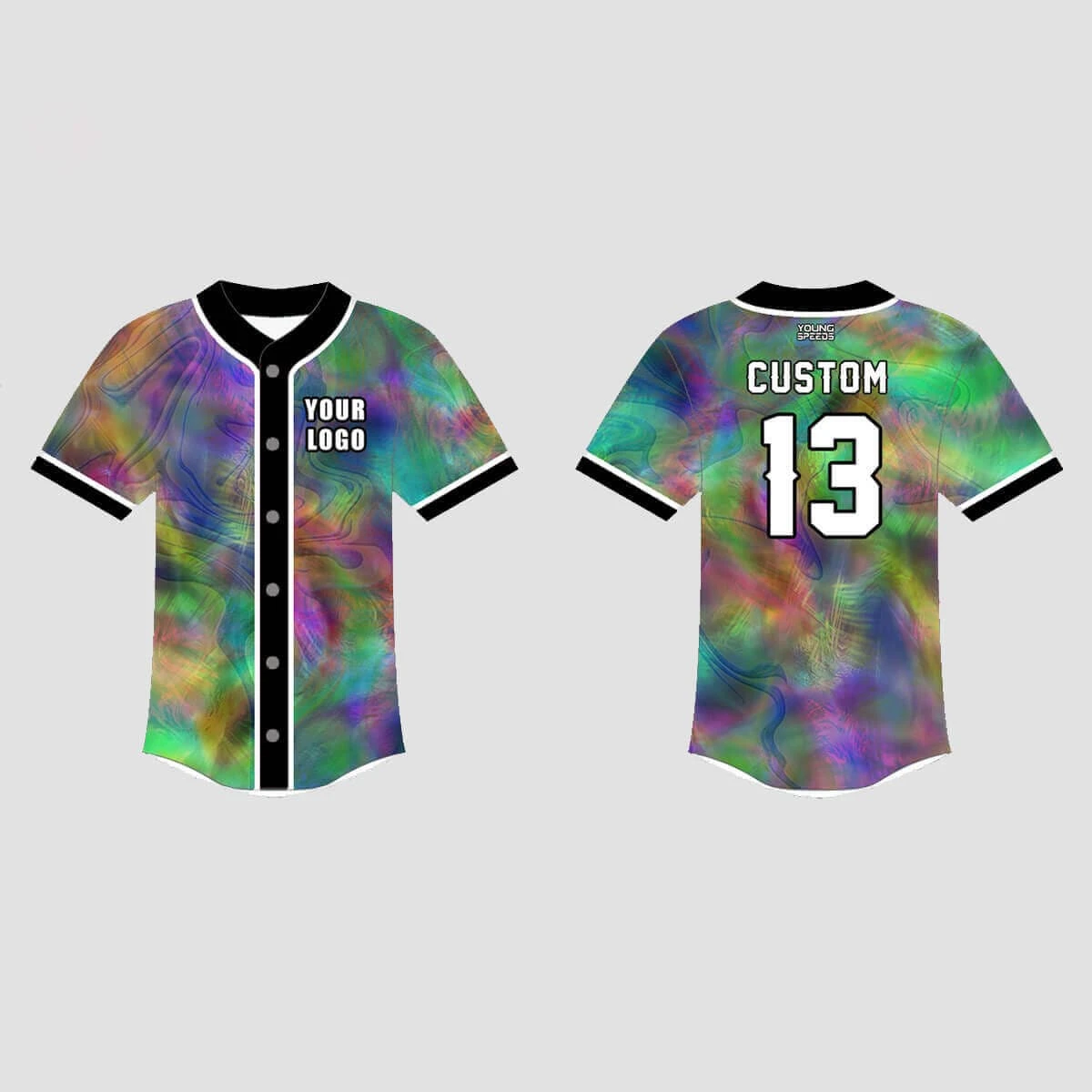 Colorful Paint Abstract Custom EDM Hockey/Baseball/Basketball Jerseys 3 Colorful Paint Abstract Custom EDM Hockey/Baseball/Basketball Jerseys - Image 3