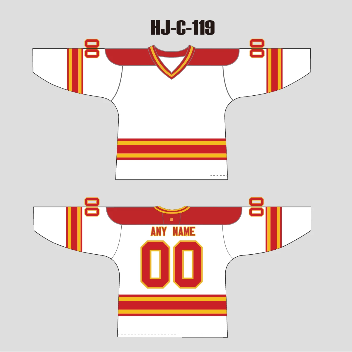 HJC119 Calgary Flames 1989 Home Blank Custom Vintage Ice Hockey Jerseys 3 HJC119 Calgary Flames 1989 Home Blank Custom Vintage Ice Hockey Jerseys - Image 3