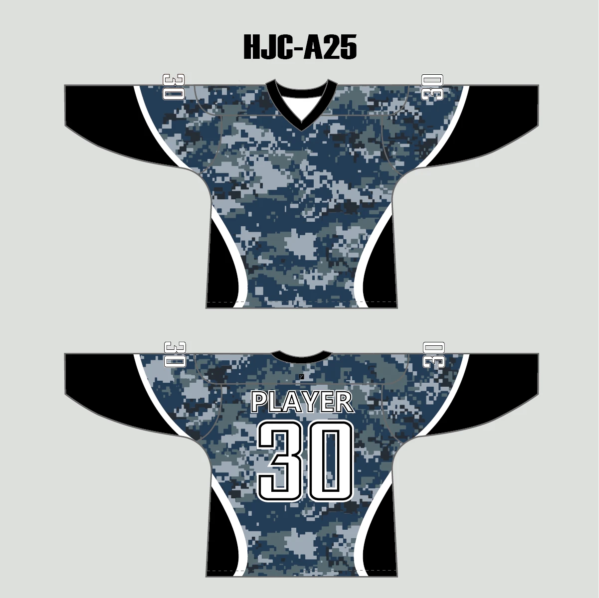 Navy Digital Camouflage Custom Made Hockey Jerseys 5 Navy Digital Camouflage Custom Made Hockey Jerseys - Image 5