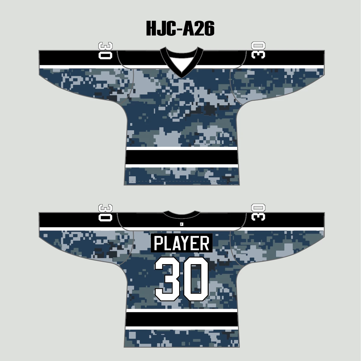 Navy Digital Camouflage Custom Made Hockey Jerseys 7 Navy Digital Camouflage Custom Made Hockey Jerseys - Image 7