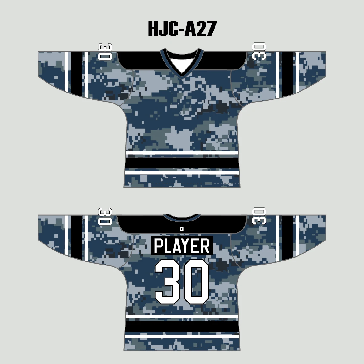 Navy Digital Camouflage Custom Made Hockey Jerseys 3 Navy Digital Camouflage Custom Made Hockey Jerseys - Image 3