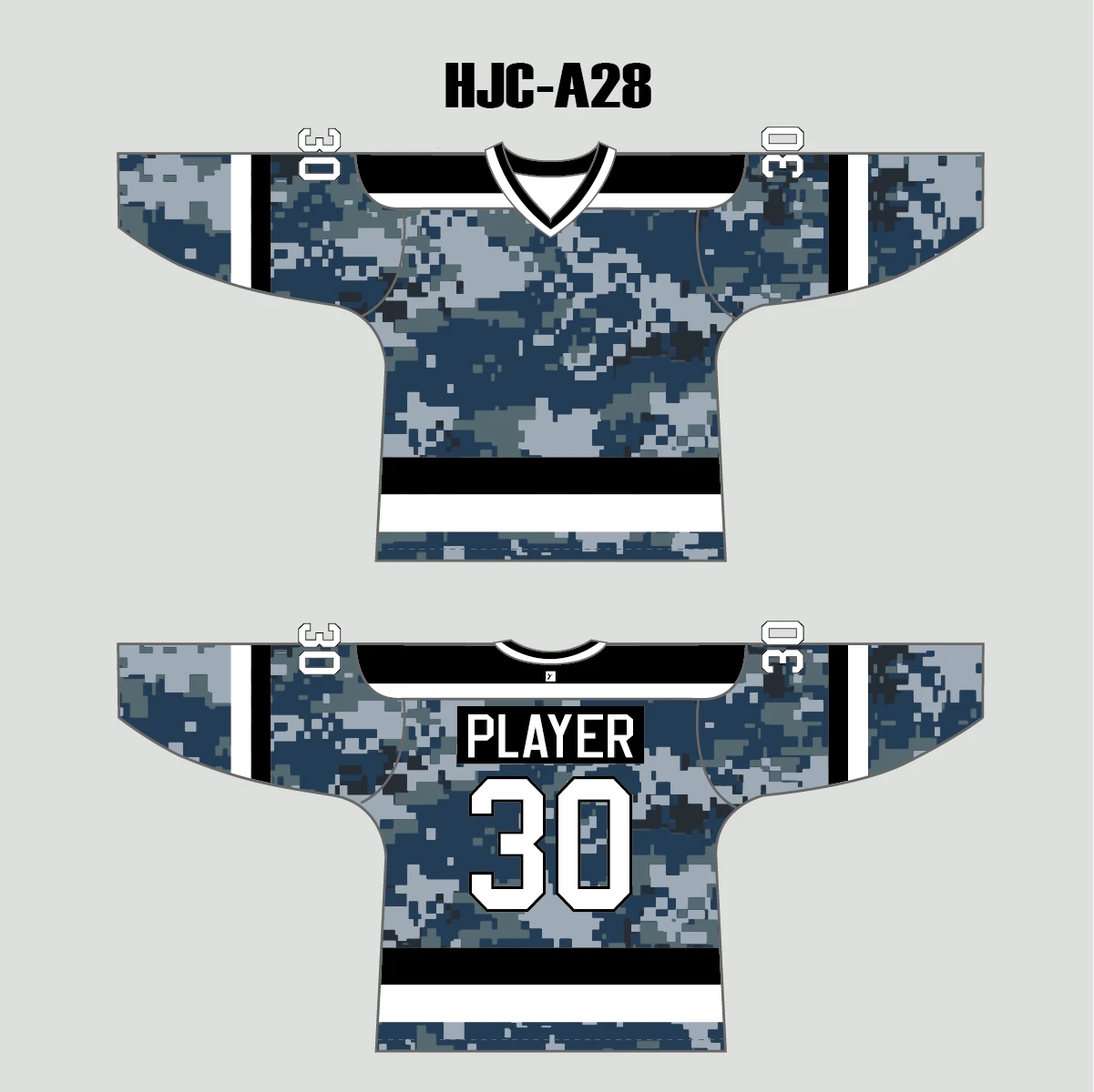Navy Digital Camouflage Custom Made Hockey Jerseys 9 Navy Digital Camouflage Custom Made Hockey Jerseys - Image 9