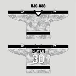 Snow Digital Camouflage Pattern 1 Custom Made Hockey Jerseys -YoungSpeeds Shop A38