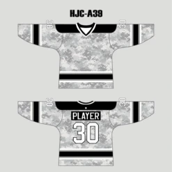 Snow Digital Camouflage Pattern 1 Custom Made Hockey Jerseys -YoungSpeeds Shop A39