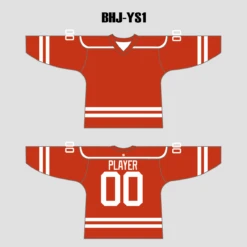 YS1 Red White Sublimated Custom Adult Youth Hockey Jerseys -YoungSpeeds Shop BHJ YS1