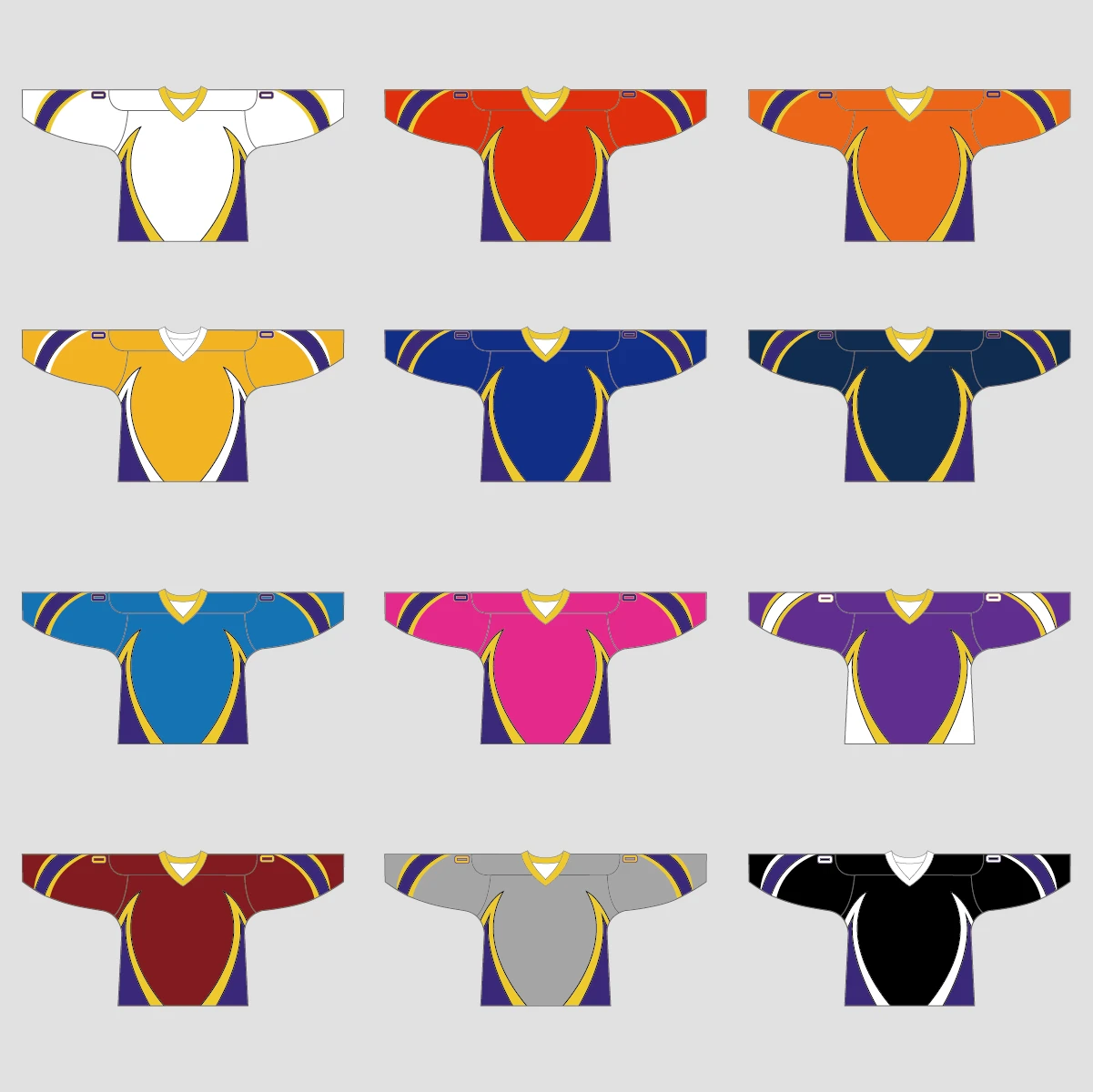 YS22 Green Gold Purple Sublimated Hockey Jerseys Custom Design 4 YS22 Green Gold Purple Sublimated Hockey Jerseys Custom Design - Image 4