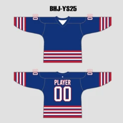YS25 Blue Red White Sublimated Custom Blank Team Hockey Jerseys -YoungSpeeds Shop BHJ YS25