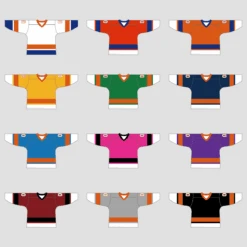 YS26 Blue Orange White Sublimated Custom Logo Hockey Jerseys -YoungSpeeds Shop BHJ YS26