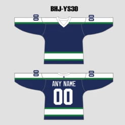 YS30 Blue/White/Green Sublimated Custom Ice Hockey Sweaters Jerseys -YoungSpeeds Shop BHJ YS30 a580a26a 3774 43ba b45f aa5313df22a5