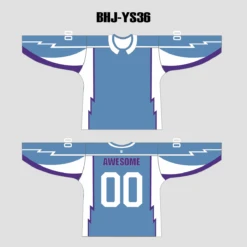 YS36 Light Blue/White/Purple Personalized Blank Hockey Jerseys -YoungSpeeds Shop BHJ YS36