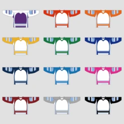 YS44 Purple/White/Blue Custom Ice Roller Blank Hockey Jerseys -YoungSpeeds Shop BHJ YS44