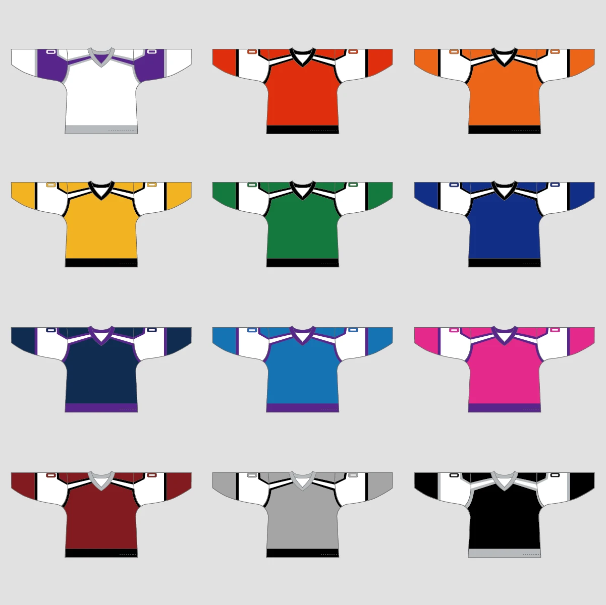 YS45 Purple/White/Grey Custom Sublimated Ice Roller Blank Hockey Jerseys 4 YS45 Purple/White/Grey Custom Sublimated Ice Roller Blank Hockey Jerseys - Image 4