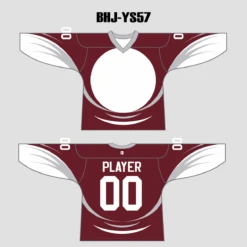 YS57 Maroon/White Custom Sublimated Ice Roller Hockey Jerseys Design -YoungSpeeds Shop BHJ YS57