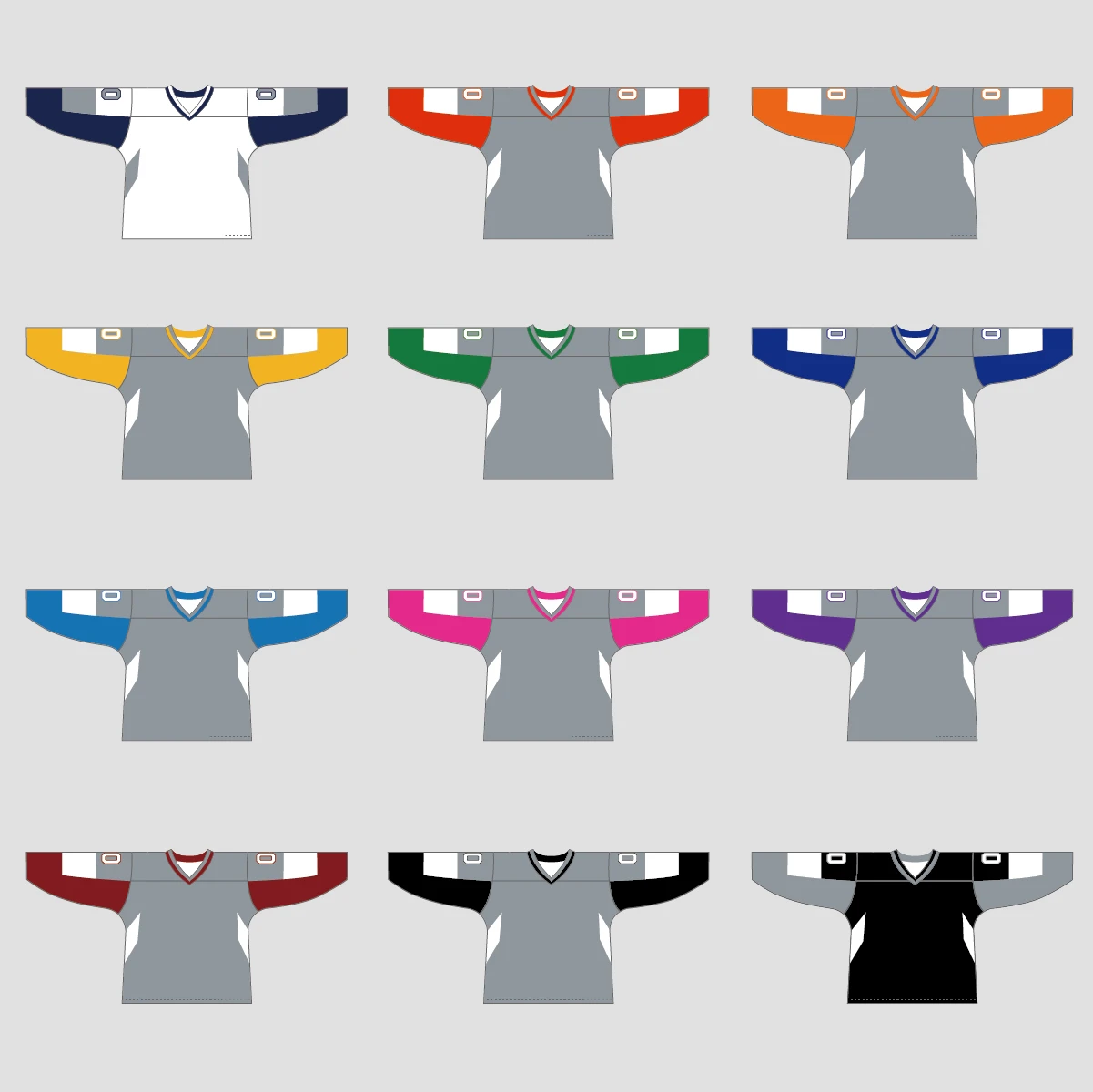 YS75 Grey/Navy/White Custom Ice Roller Blank Hockey Jerseys 4 YS75 Grey/Navy/White Custom Ice Roller Blank Hockey Jerseys - Image 4