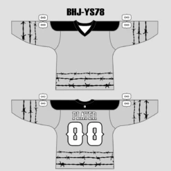 YS78 Grey/Black Sublimated Custom Blank Ice Roller Hockey Jerseys 8 YS78 Grey/Black Sublimated Custom Blank Ice Roller Hockey Jerseys -YoungSpeeds Shop BHJ YS78
