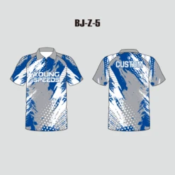 BJZ5 Grey Blue Abstract Cool Sublimated Custom Bowling Jerseys 7 BJZ5 Grey Blue Abstract Cool Sublimated Custom Bowling Jerseys -YoungSpeeds Shop BJ Z 5
