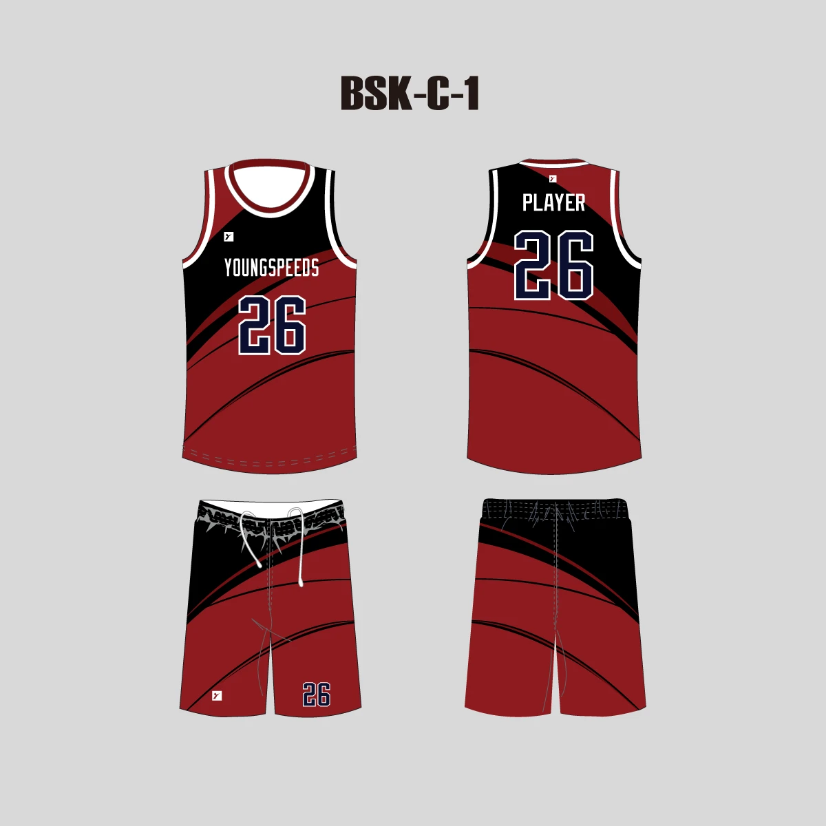 BSKC1 Sublimated Custom Mens Basketball Jerseys And Shorts 3 BSKC1 Sublimated Custom Mens Basketball Jerseys And Shorts - Image 3
