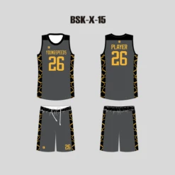 BSKX15 Dark Gray Custom College Basketball Uniforms -YoungSpeeds Shop BSK X 15