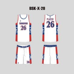 BSKX28 White Red Blue Custom Sublimated Basketball Uniform Packages 8 BSKX28 White Red Blue Custom Sublimated Basketball Uniform Packages -YoungSpeeds Shop BSK X 28
