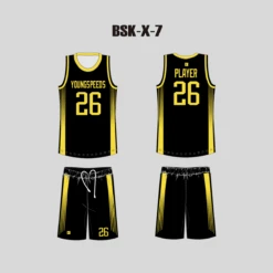 BSKX7 Yellow Sublimated Plain Custom Kids Basketball Uniforms 8 BSKX7 Yellow Sublimated Plain Custom Kids Basketball Uniforms -YoungSpeeds Shop BSK X 7