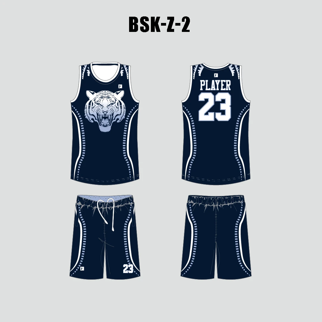 BSKZ2 Angry Tiger Navy Custom Adult & Youth Basketball Uniforms 3 BSKZ2 Angry Tiger Navy Custom Adult & Youth Basketball Uniforms - Image 3