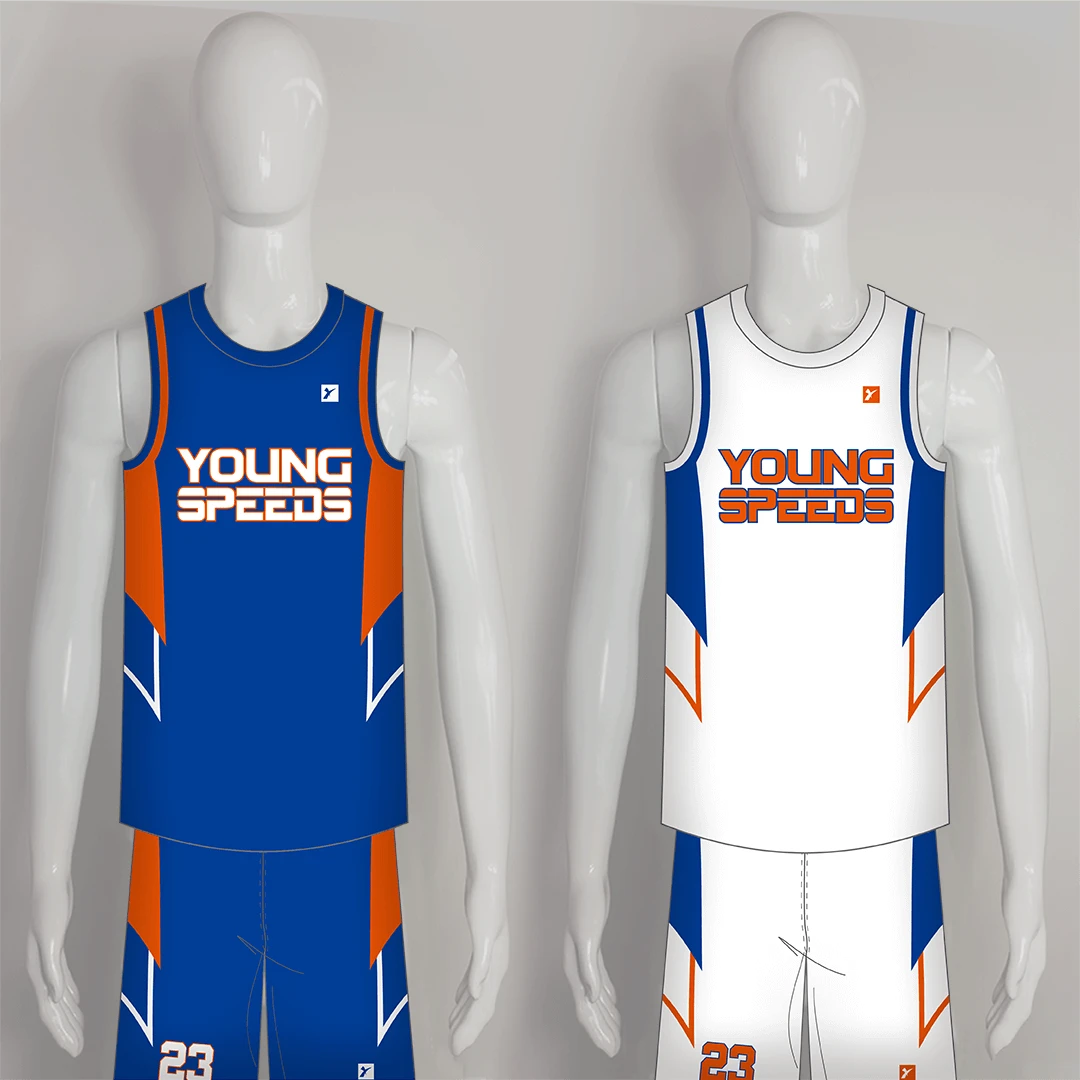 BSKZ3 Blue White Orange Adult Youth Custom Reversible Basketball Uniforms 1 BSKZ3 Blue White Orange Adult Youth Custom Reversible Basketball Uniforms
