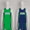 BSKZ7 Green And Navy Custom Reversible Basketball Uniforms