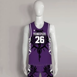BSKX13 Purple Sublimation Personalized Cool Basketball Uniforms