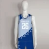 BSKX16 Plain Blue Custom Youth Basketball Uniforms